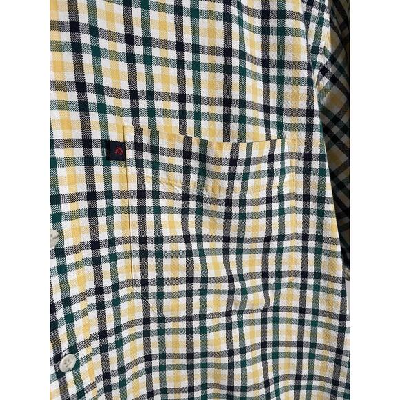 Pendleton Men’s L Short Sleeve Yellow Plaid Cotton Button-Up Shirt - Picture 3 of 8